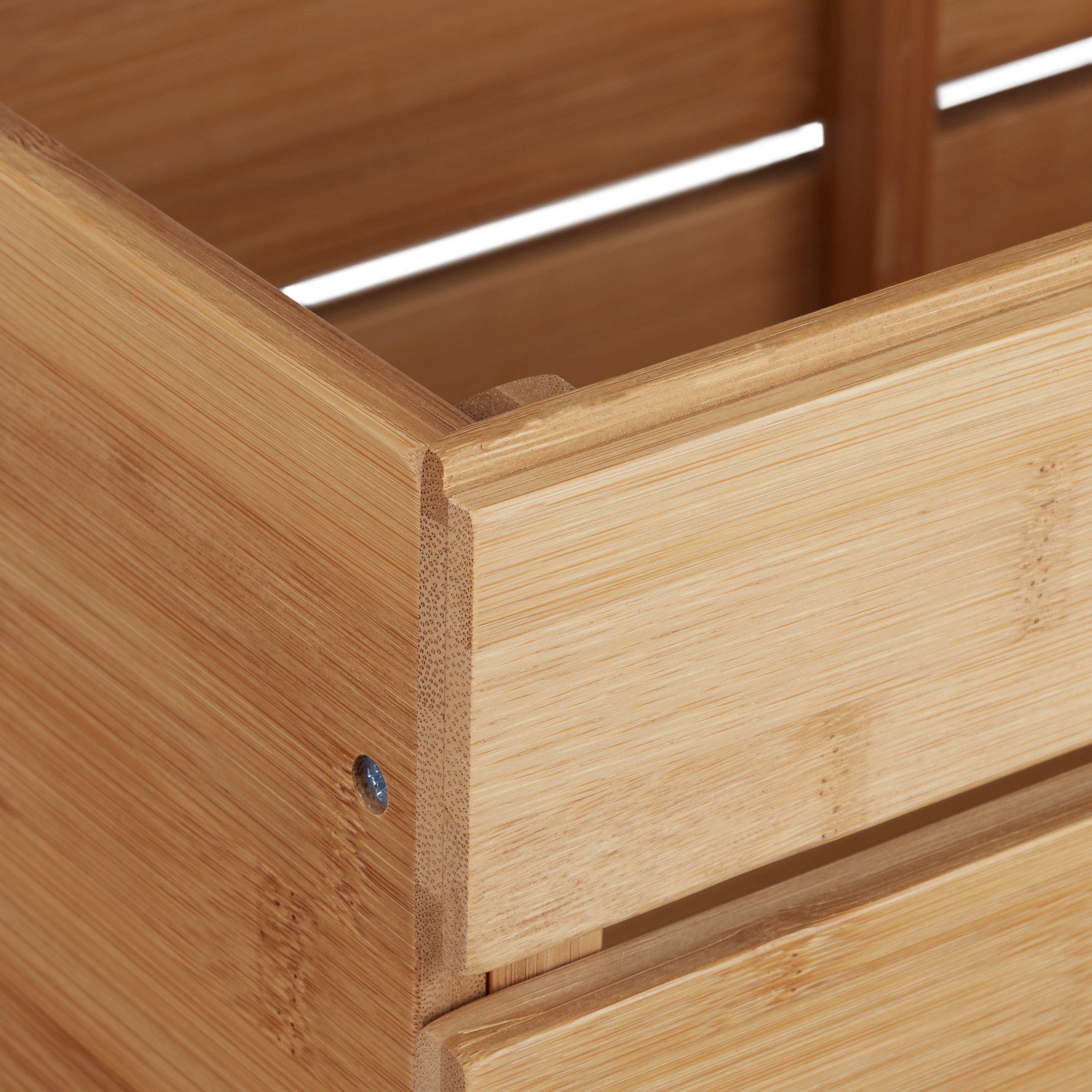 3x Caisses en bambou, cagette effet bois boîte de rangement empilable universelle HxlxP: 20,5 x 27 x 38 cm, nature - 8