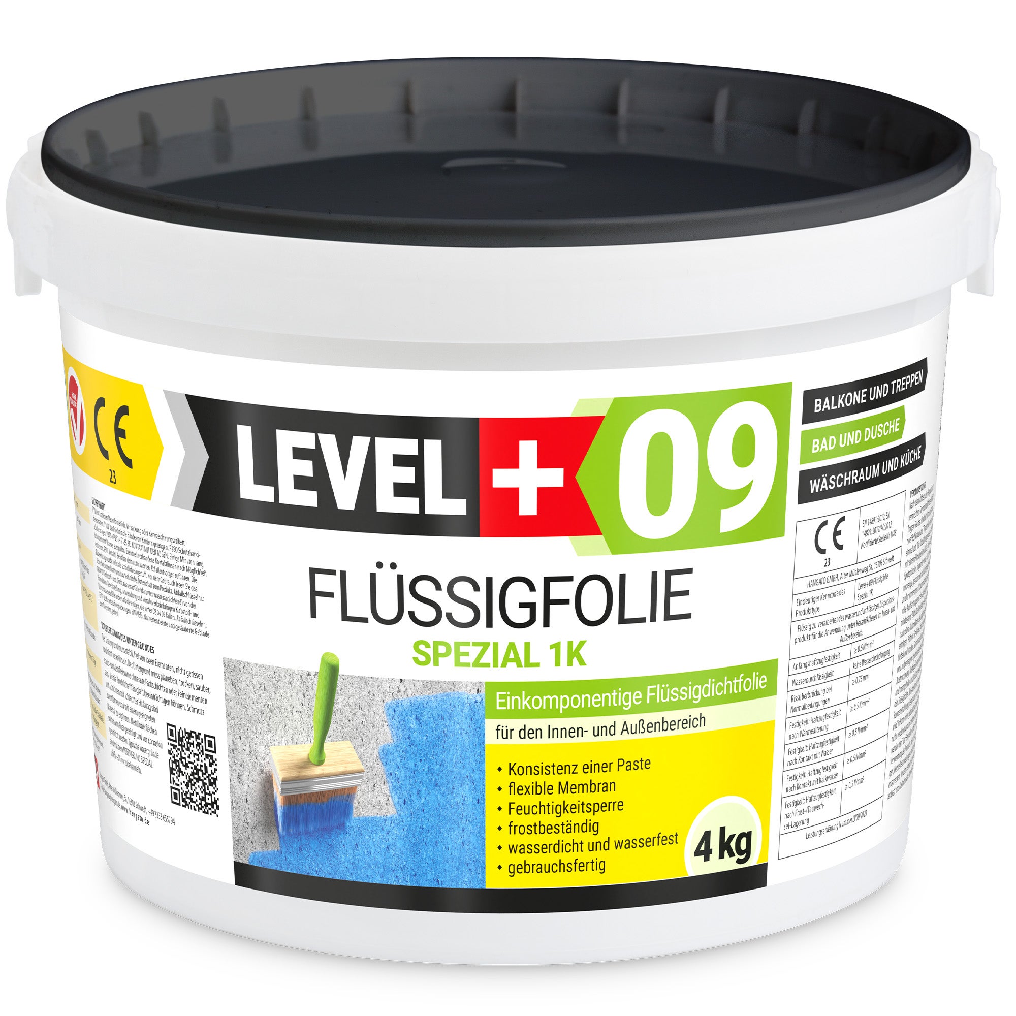 D'étanchéité Film liquide pour salle de bain Membrane d'étanchéité 1K Film d'étanchéité RM09 - 9,5KG - 2
