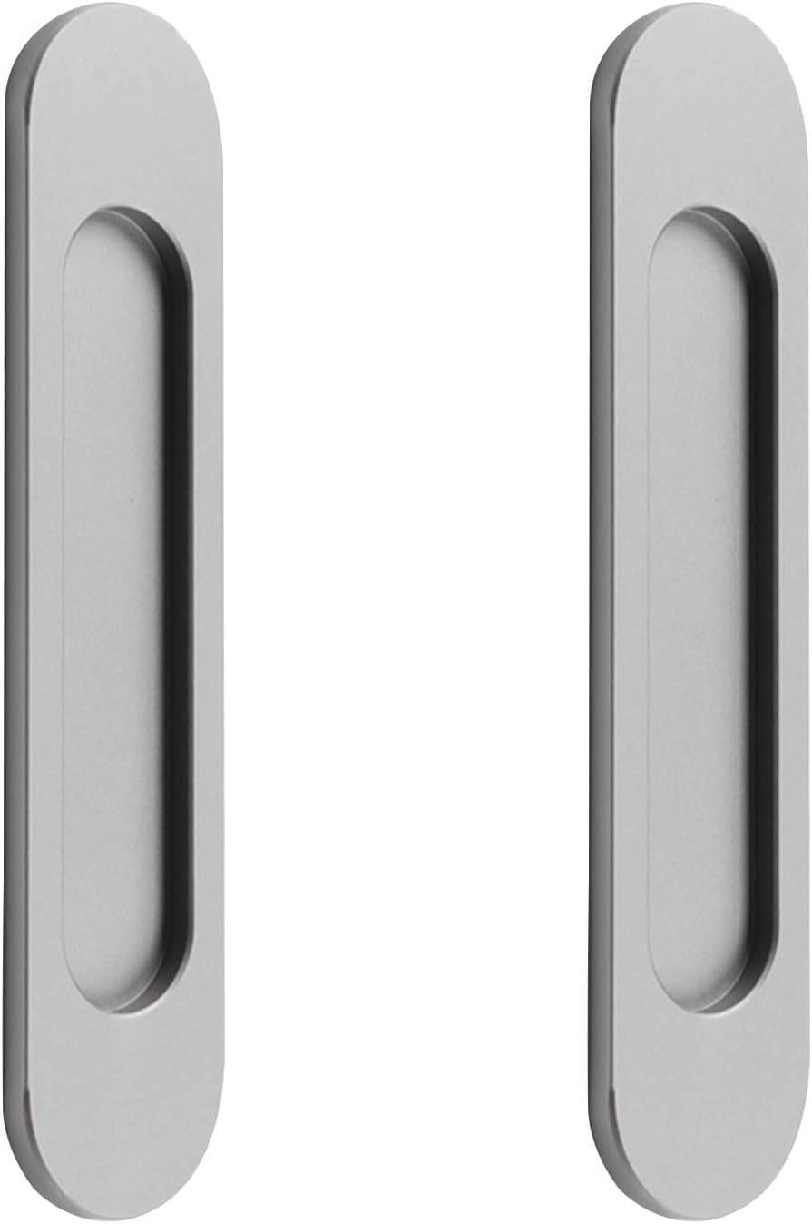 Klamka do drzwi przesuwnych - do drzwi przesuwnych, okien - aluminiowa - 2 sztuki - 18 cm - szara