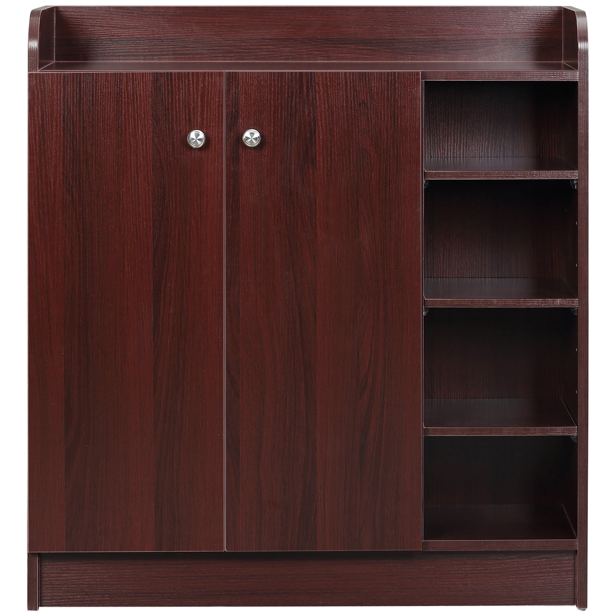 Panca Scarpiera HOMCOM Con 2 Armadietti - Per 4 Paia Scarpe, Cuscino Estraibile, Bianco