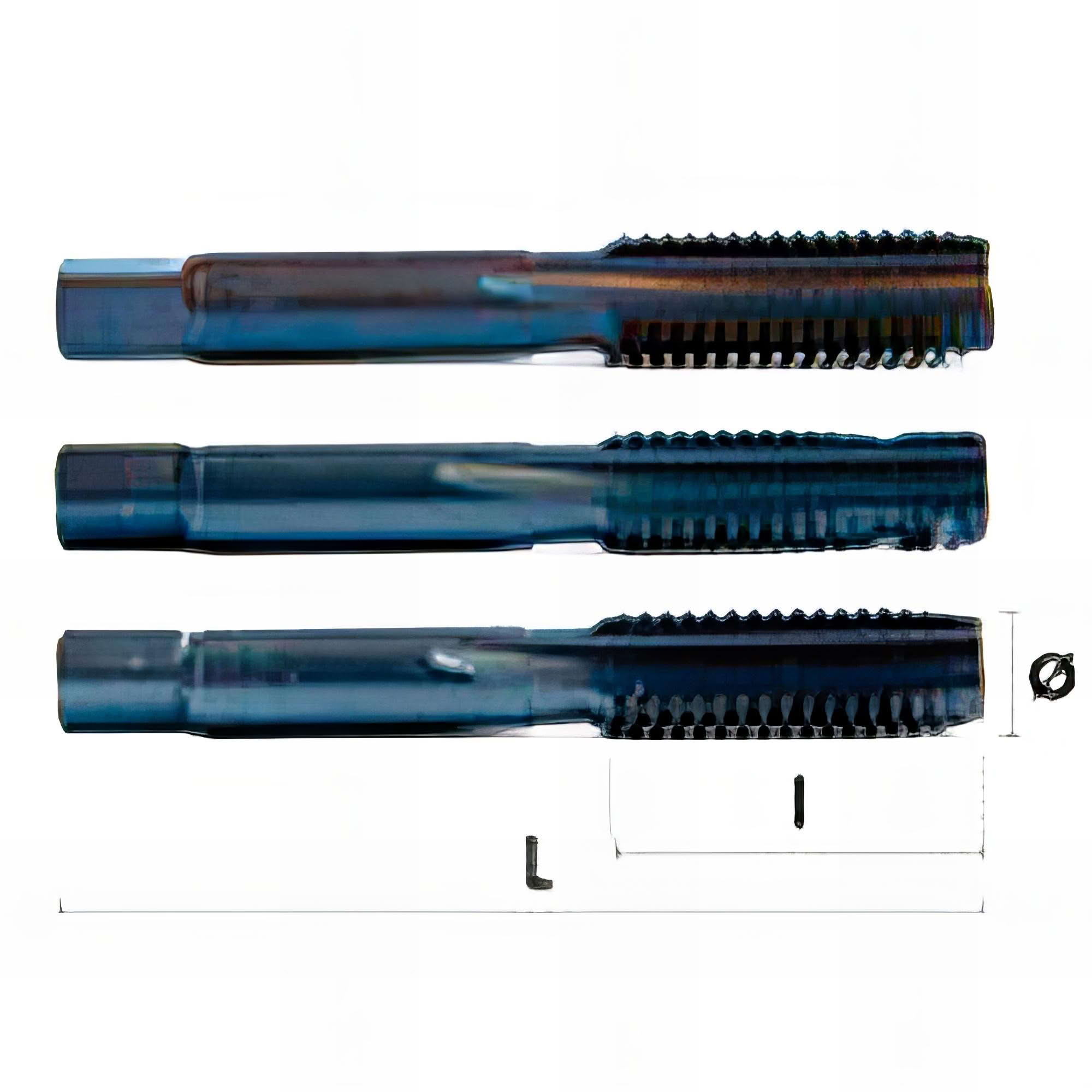 Lot De 3 Tarauds Manuels M18 X 2.5 HSS - Filetage Métrique à Droite