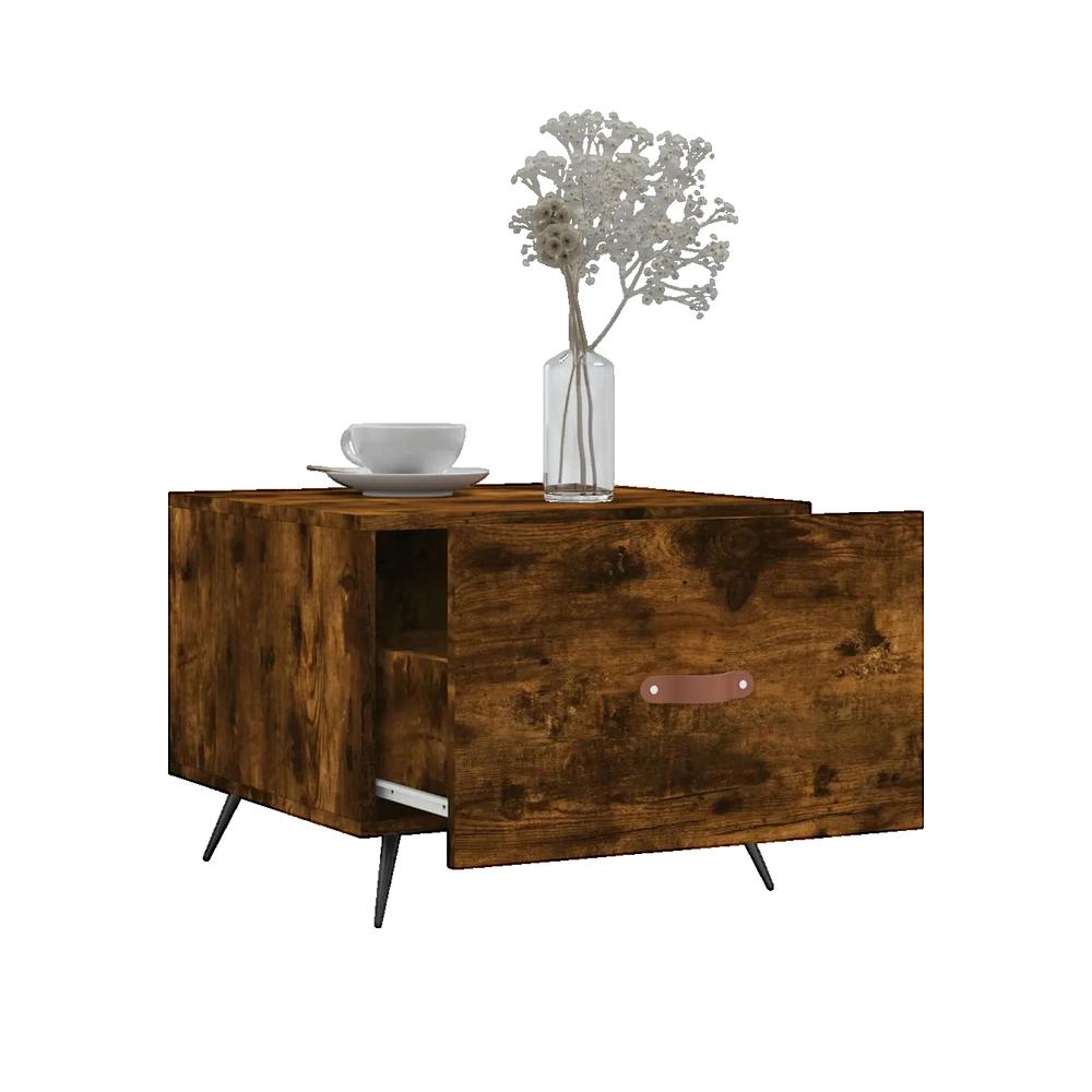 Stoliki kawowe vidaXL 2 szt. Drewno inżynieryjne i metal 50x50x40 cm