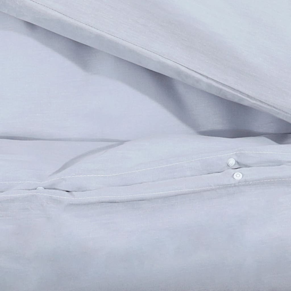 Ensemble de housse de couette Gris 200x220 cm Coton vidaXL - 8