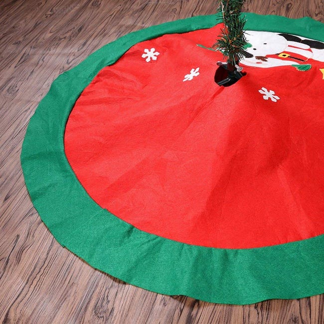Gonna Per Albero Di Natale 100 Cm - Grembiule Decorativo Morbido E Riutilizzabile - Foto 8