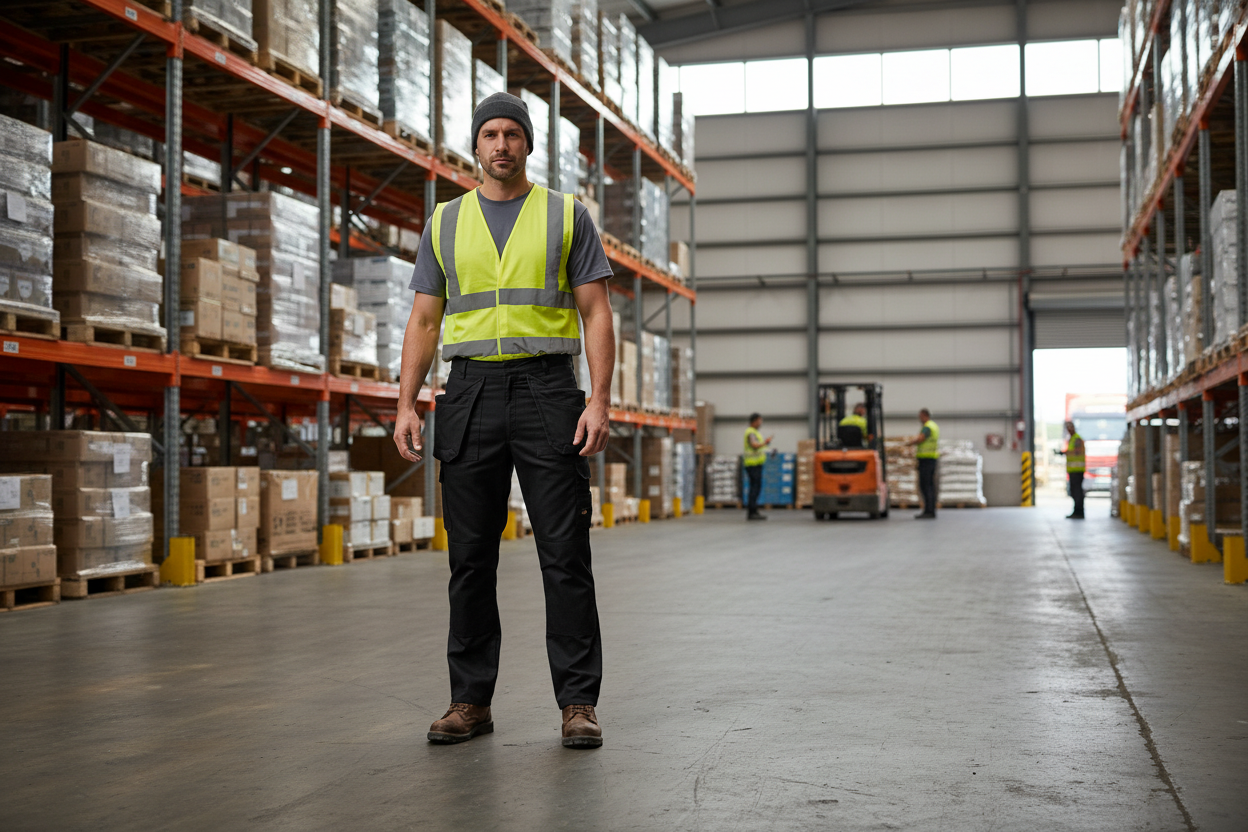 Pantalon de travail robuste avec poches genouillères Action Portwest Noir 36 - 4