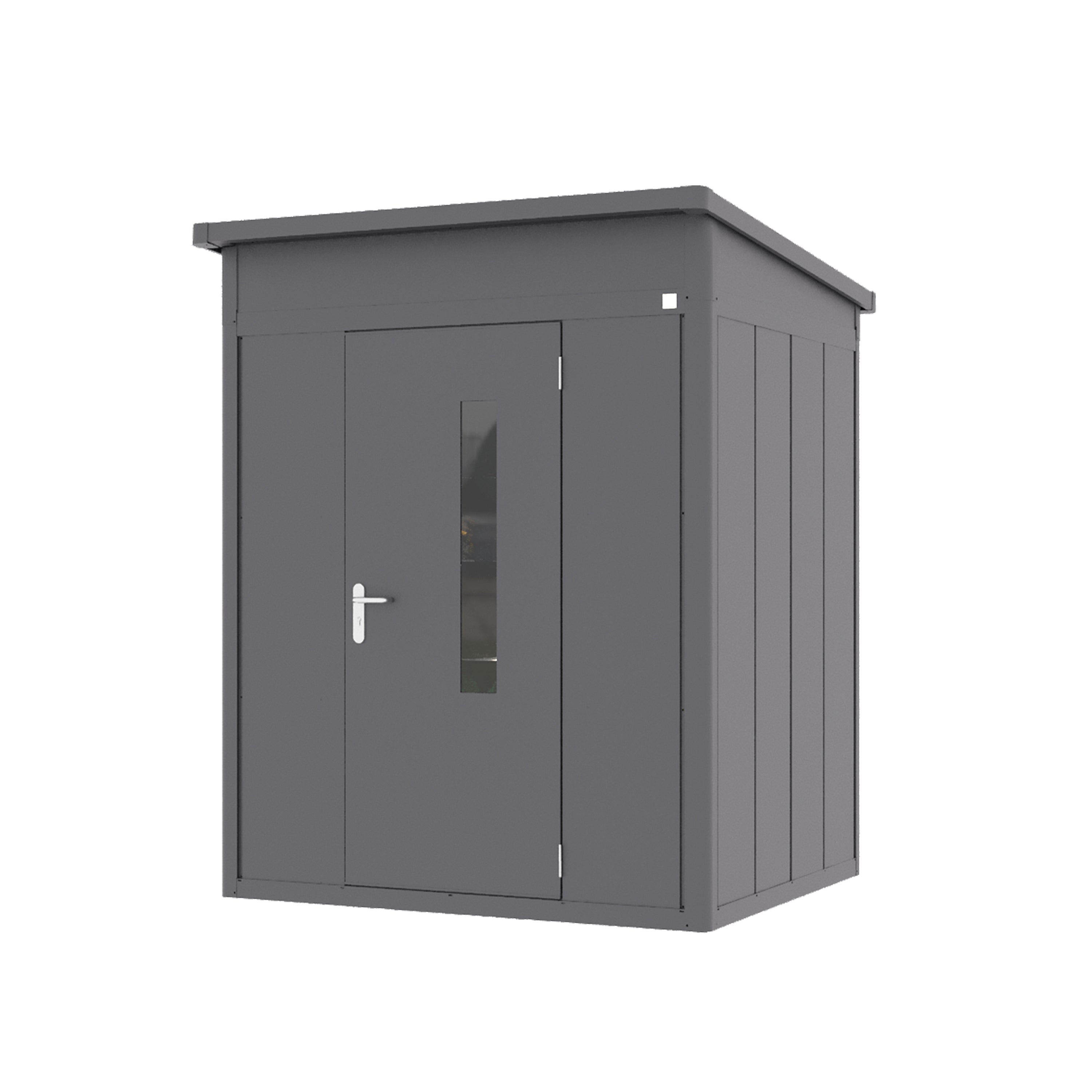 GFP Primeyard domek narzędziowy metalowy 180x158x231 cm domek ogrodowy dach jednospadowy antracyt