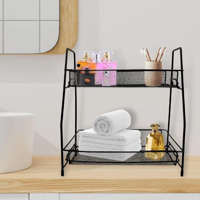 Organizer A 2 Ripiani Estraibili, Cassetto Scorrevole Per Cucina, Bagno Organizer A 2 Ripiani Estraibili, Cassetto Scorrevole Per Cucina, Bagno