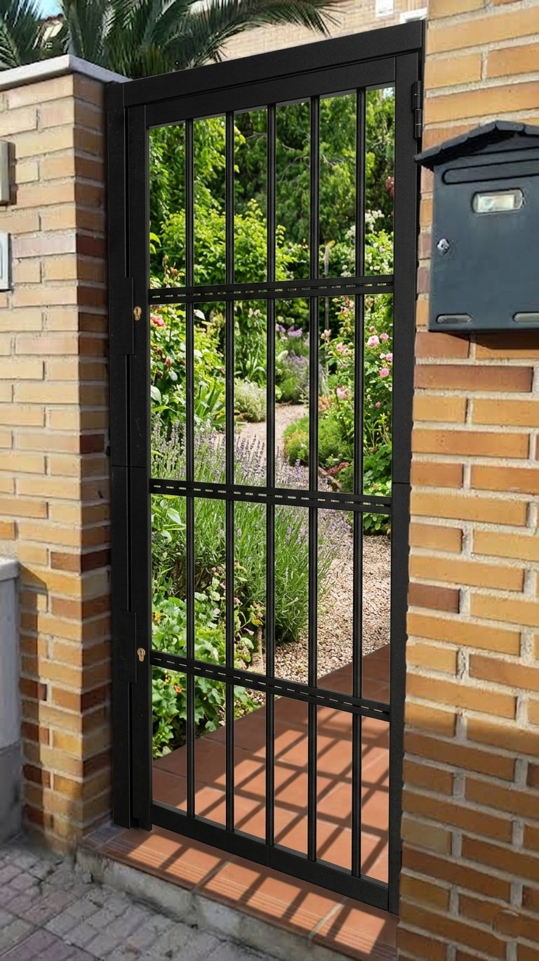 Cancello per porta regolabile nero 70/120 - 170/225 cm - 5
