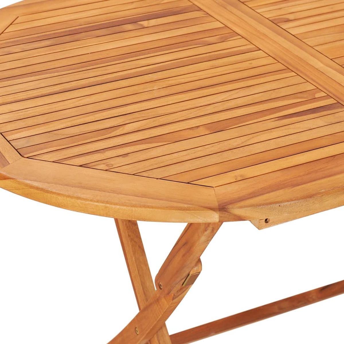 Table de jardin extensible ovale en Bois Marron 2 places - 6