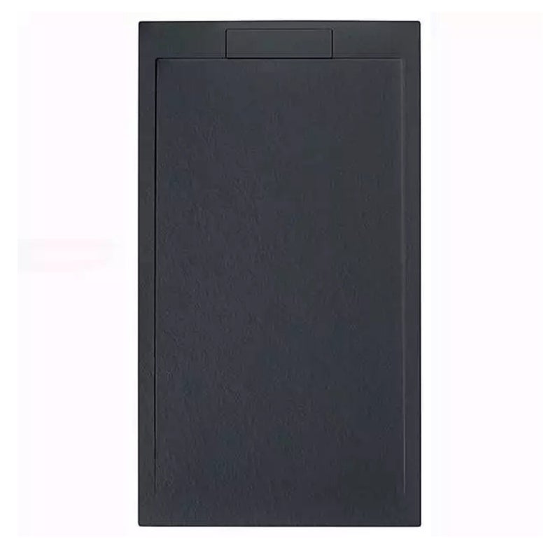 Brodzik PRYSZNICOWY 150x80 cm ANTRACYT Vulcano Line SLIM Z żywicy i proszku marmurowego z kratką boczną Z ŻYWICY MARMUROWEJ - FRASCIO