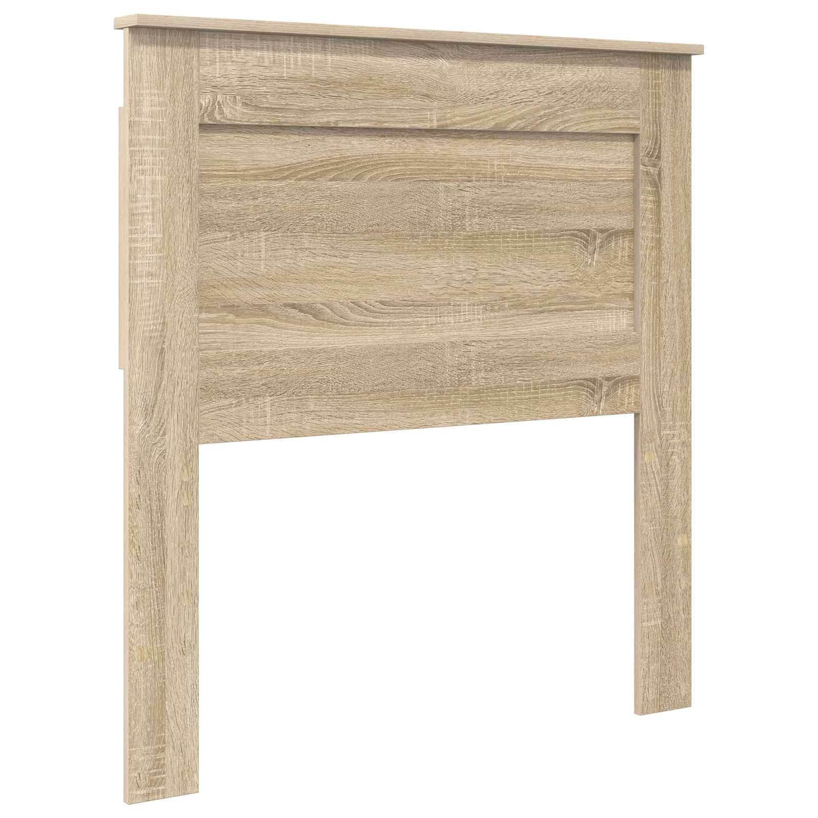 Cadre de lit avec tiroir, chêne et argent, pour la chambre, 75 × 190 cm - 6