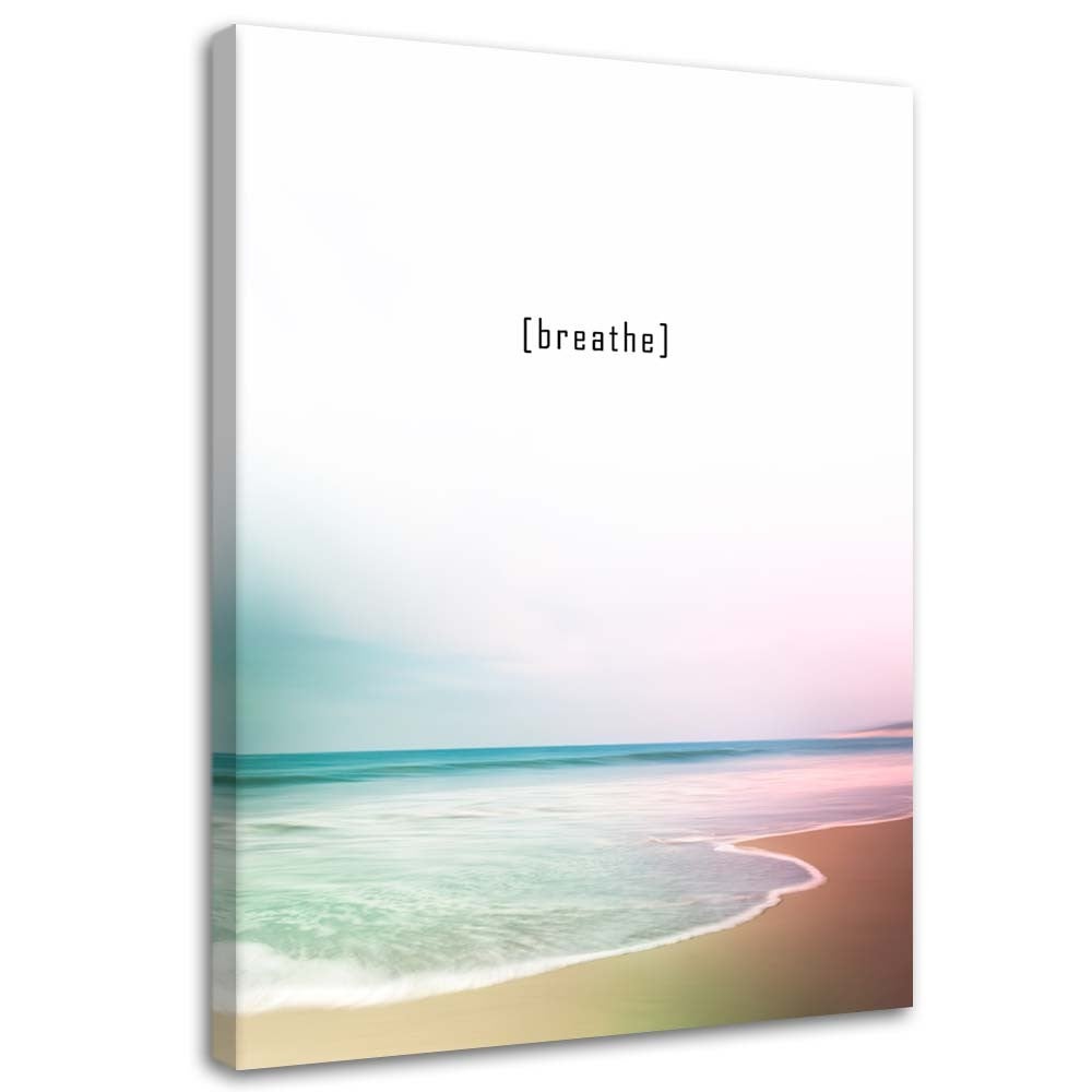 Obraz na płótnie, Breathe - na plaży 40x60