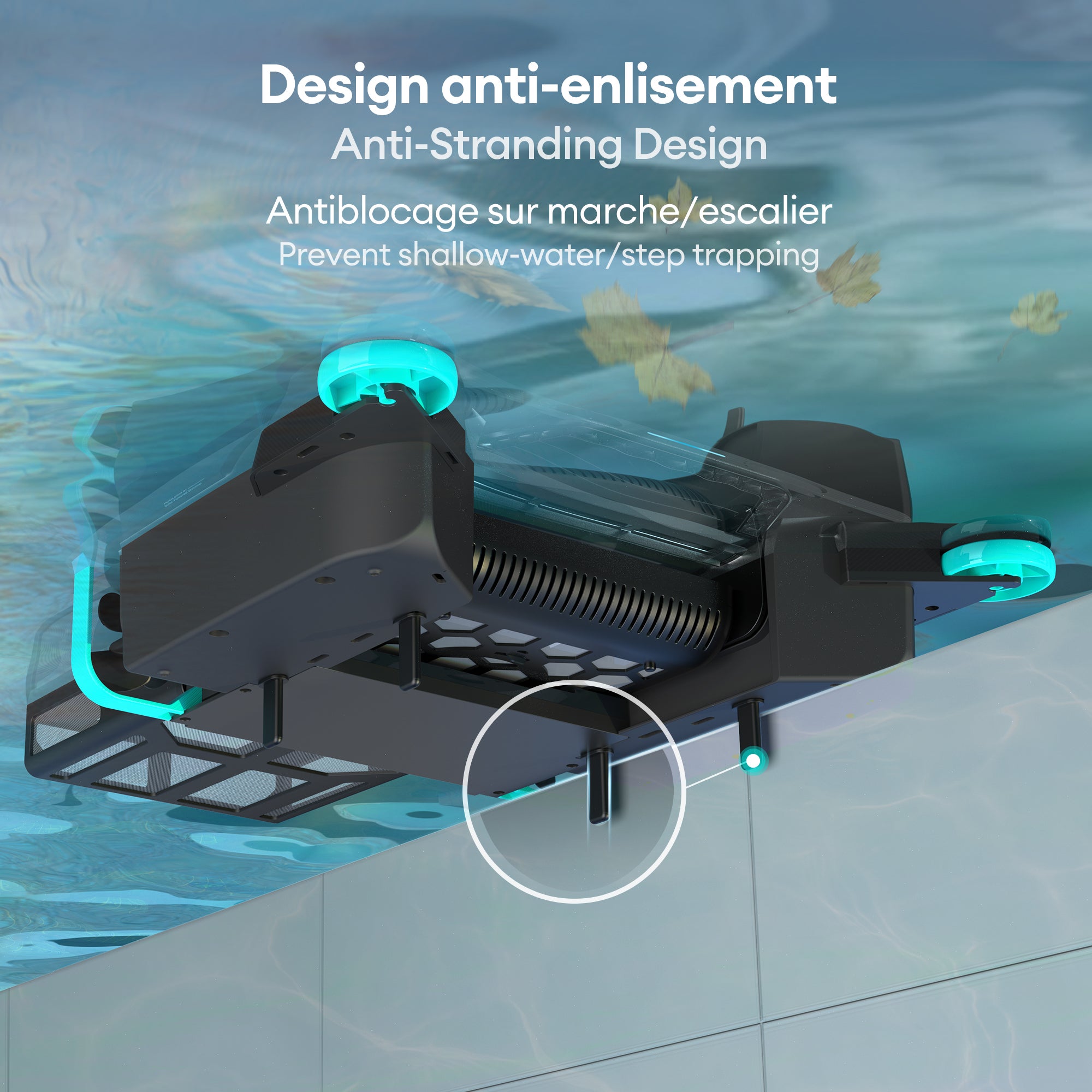 Robot nettoyeur de surface de piscine, Écumoire de piscine,Alimentation solaire Robot, ULTENIC PS1 - 8