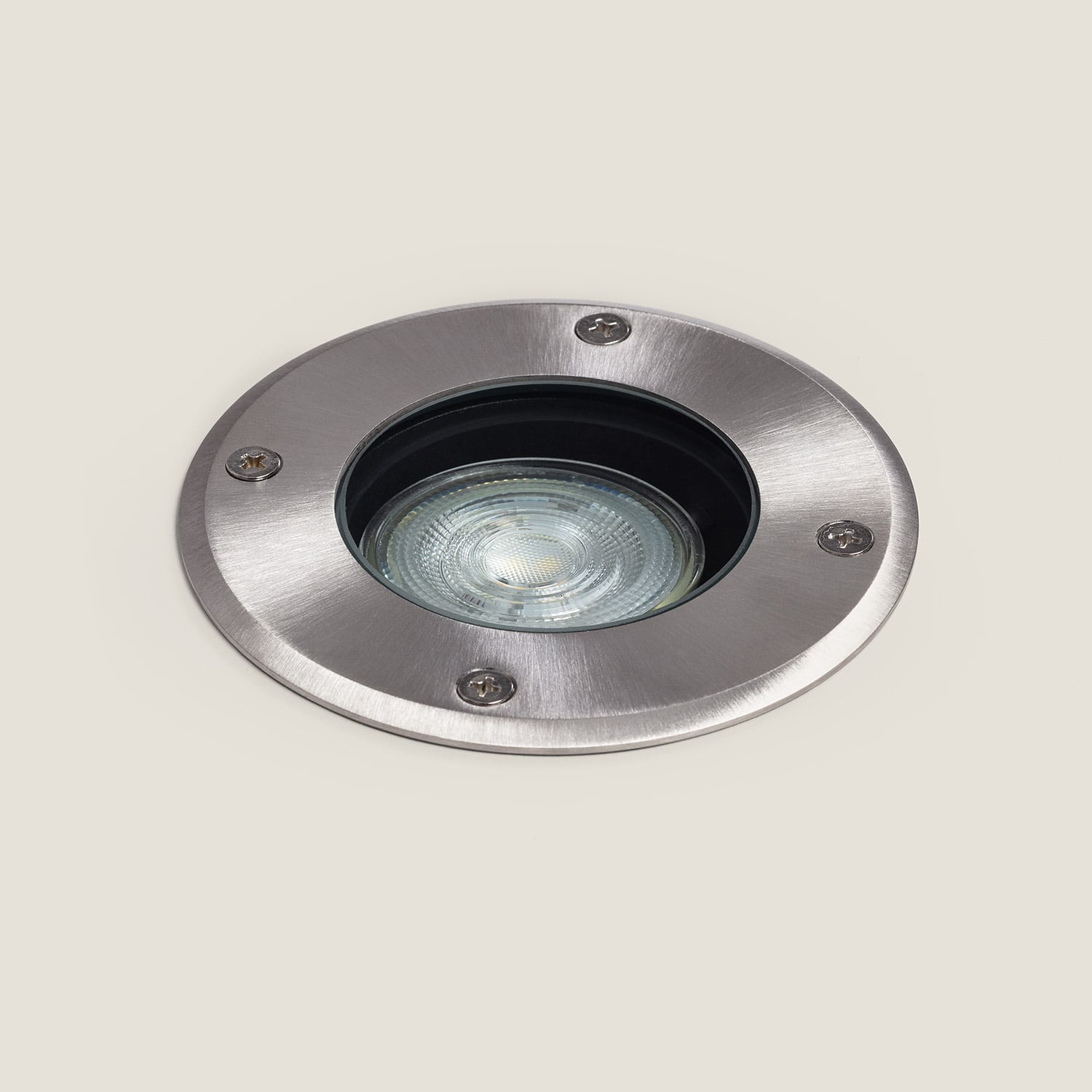 Spot Extérieur Rond Inox Encastrable au Sol pour GU10 , Argenté, Acier Inoxydable 304, GU10, IP67, 108 mm x Ø110 mm - 2