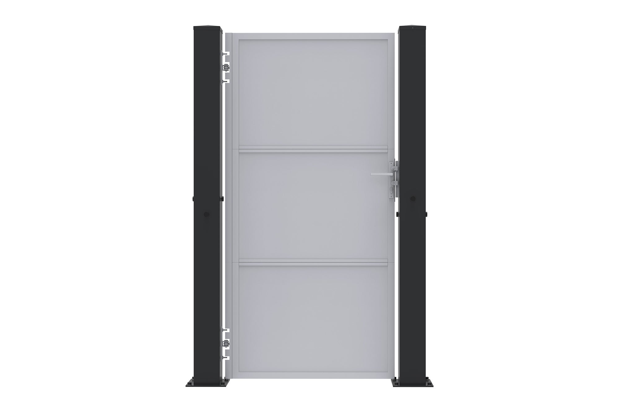 Lot de 2 poteaux en fer CARMO 15x15cm H.205cm noir - 6