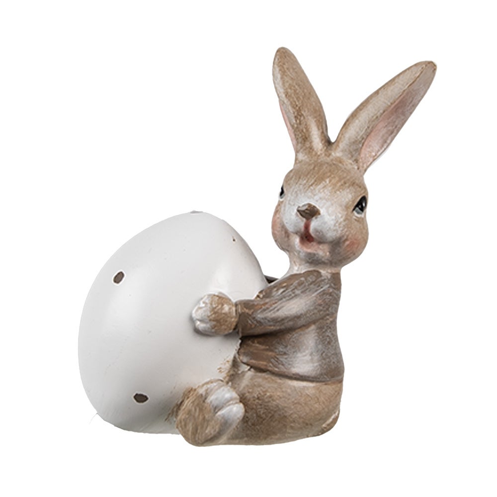 Figurine Lapine Champêtre Clayre & Eef – Décoration Polyresin Pastel Pour Maison (13 Cm)