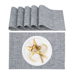 d-c-fix tovagliette americane lavabili Rio Farosso - plastica PVC antimacchia - da colazione e pranzo - cucina sottobicchieri plastificati - 29 cm x 44 cm rettangolare (Confezione da 6