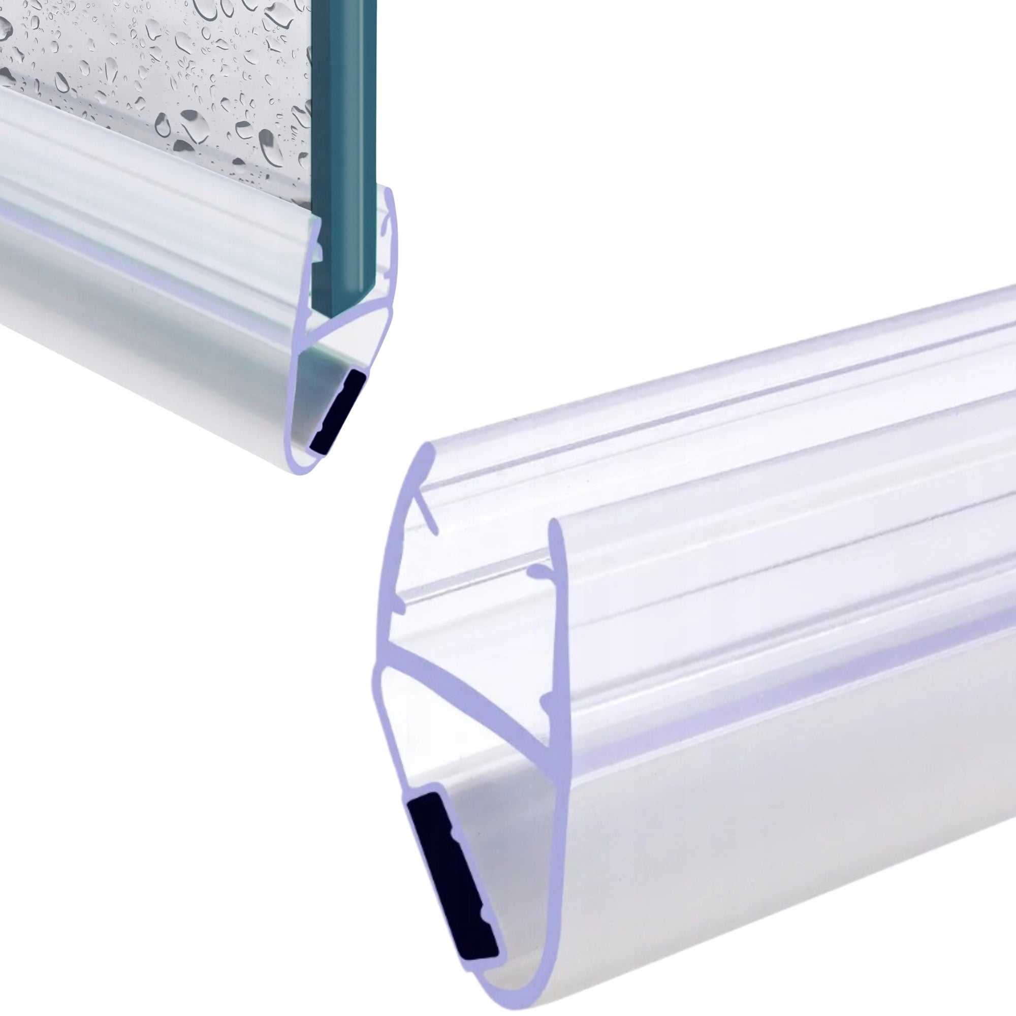 Uszczelka do kabiny prysznicowej pionowa domykająca z magnesem Estiva R transparentna 2 m 4-6 mm