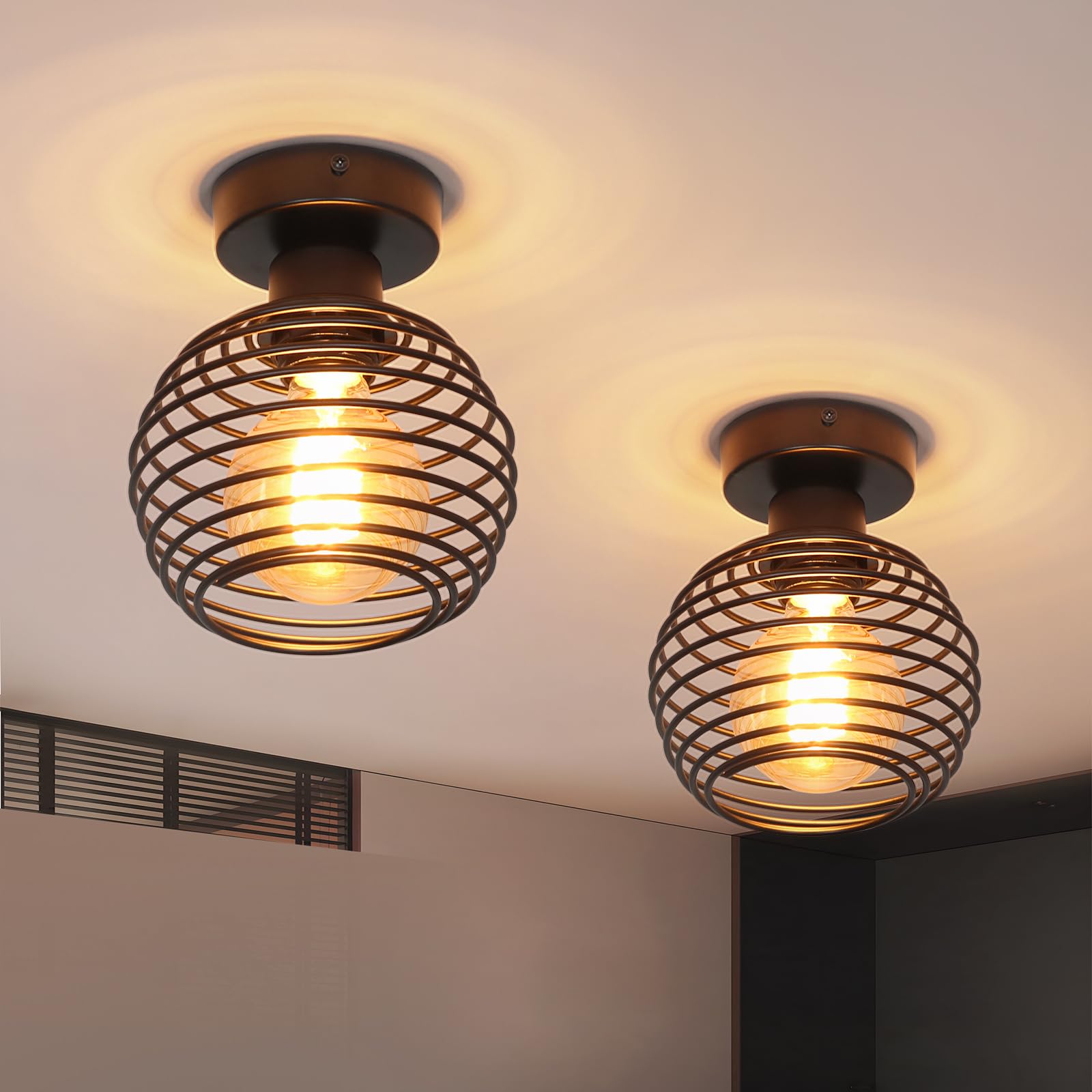 Zestaw plafonów w stylu vintage przemysłowe plafony metalowe czarny ażurowy żyrandol lampa sufitowa do przedpokoju na balkon do kuchni sypialni