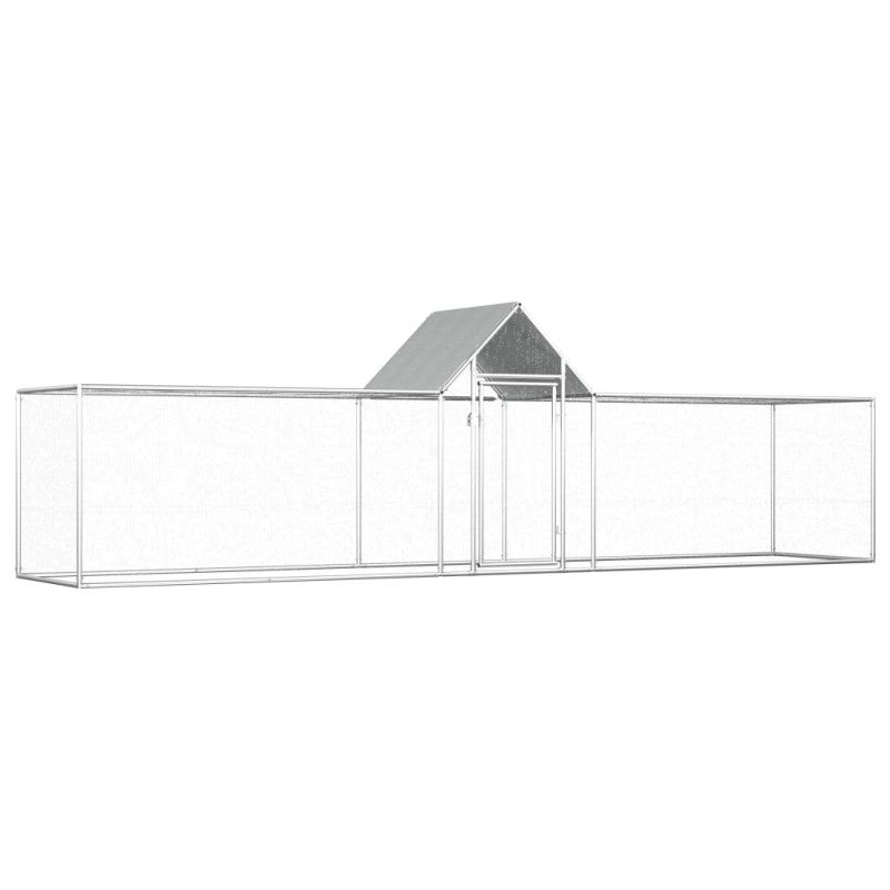 Woliera dla kur, 5 x 1 x 1,5 m, galwanizowana stal vidaXL