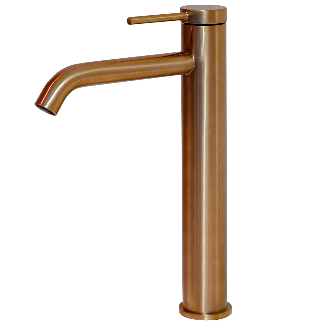 Lollipop bateria umywalkowa wysoka szczotkowanej miedzi