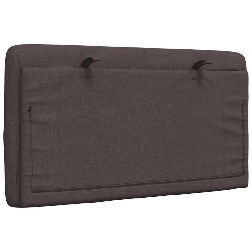 Almofadão de cabeceira | Almofada decorativa 80 cm tecido castanho-escuro CFW167320 - 6