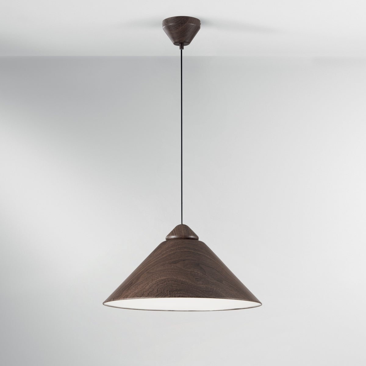 Lampadario a sospensione moderno in metallo con diffusore a cono BigBang - Marrone - 2