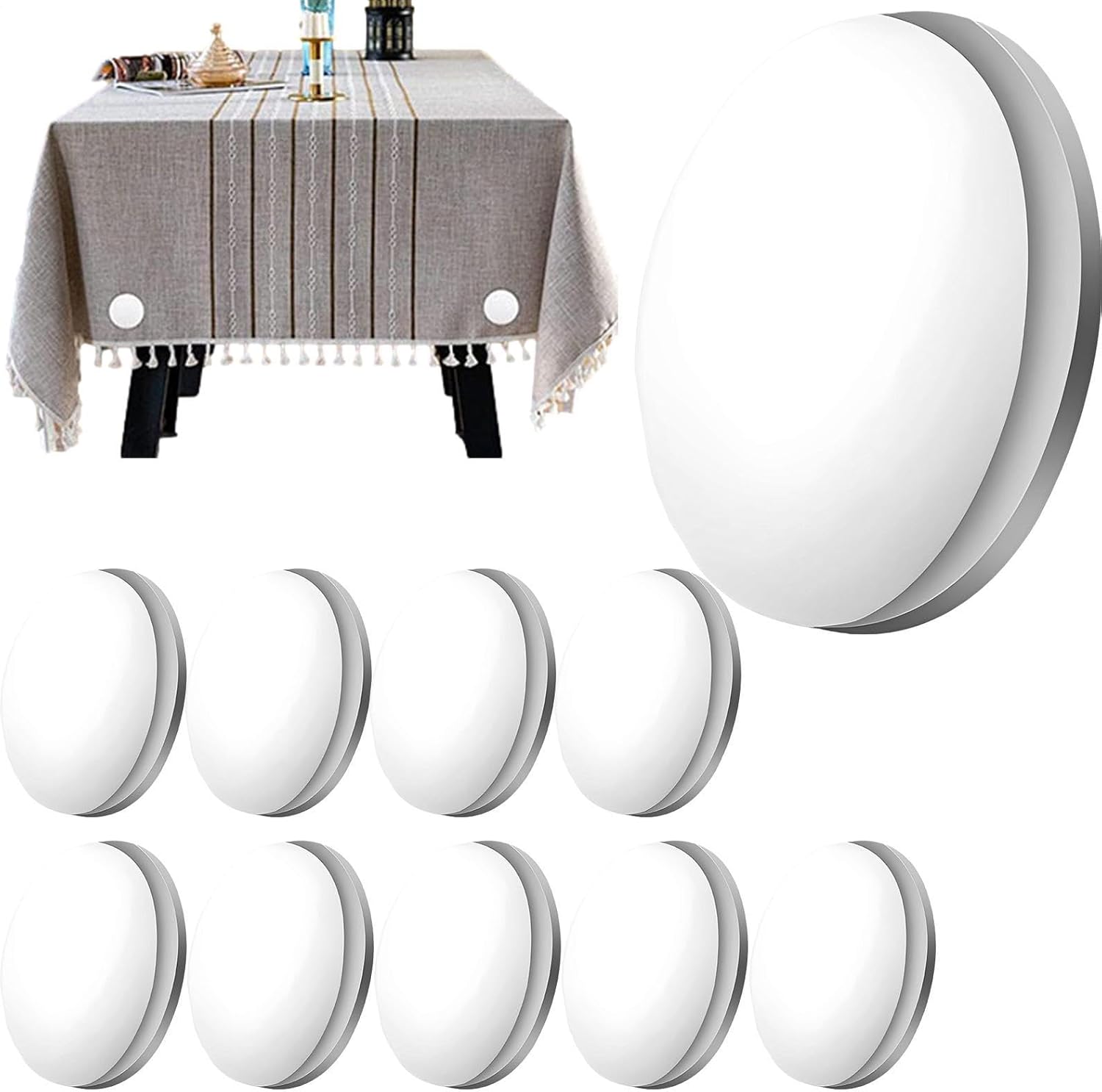 Lot de 16 paires d'aimants de rideaux avec punaise, bouton magnétique