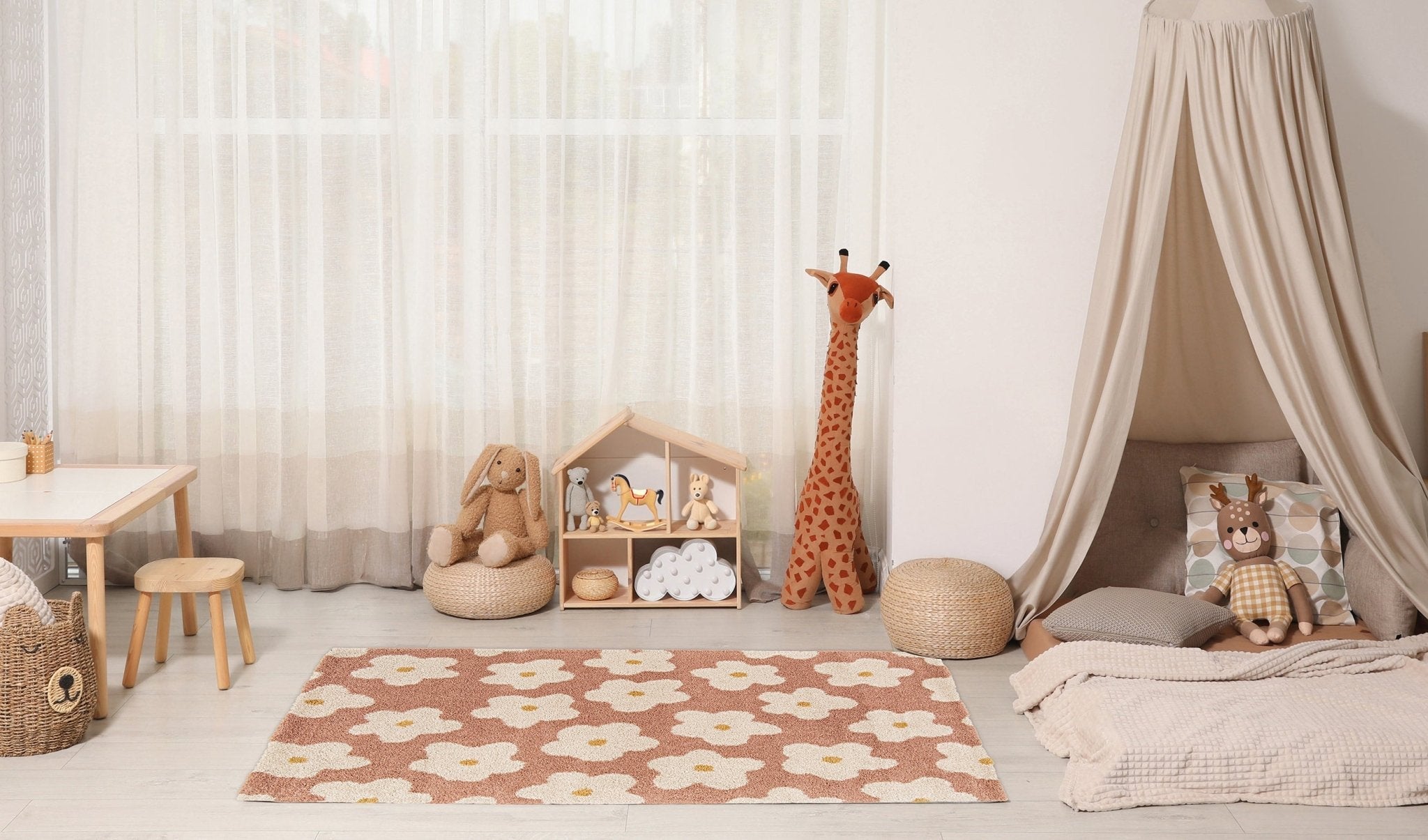 Tapis enfant épais et confortable FLEURS 120 x 170 cm - 4