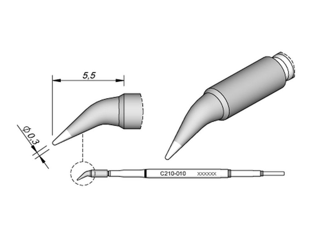 JBC - C210-008 - Soldering tip for T210-A / T210-NA