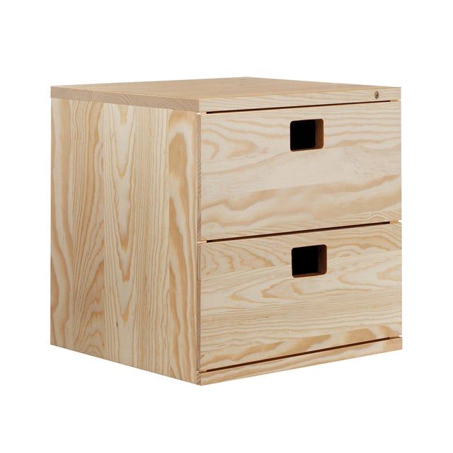 Cube de rangement en pin massif 36X33X36cm-