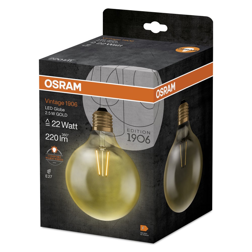 Lampe LED globe vintage 1906 2,5W E27 2500°K non gradable - 4