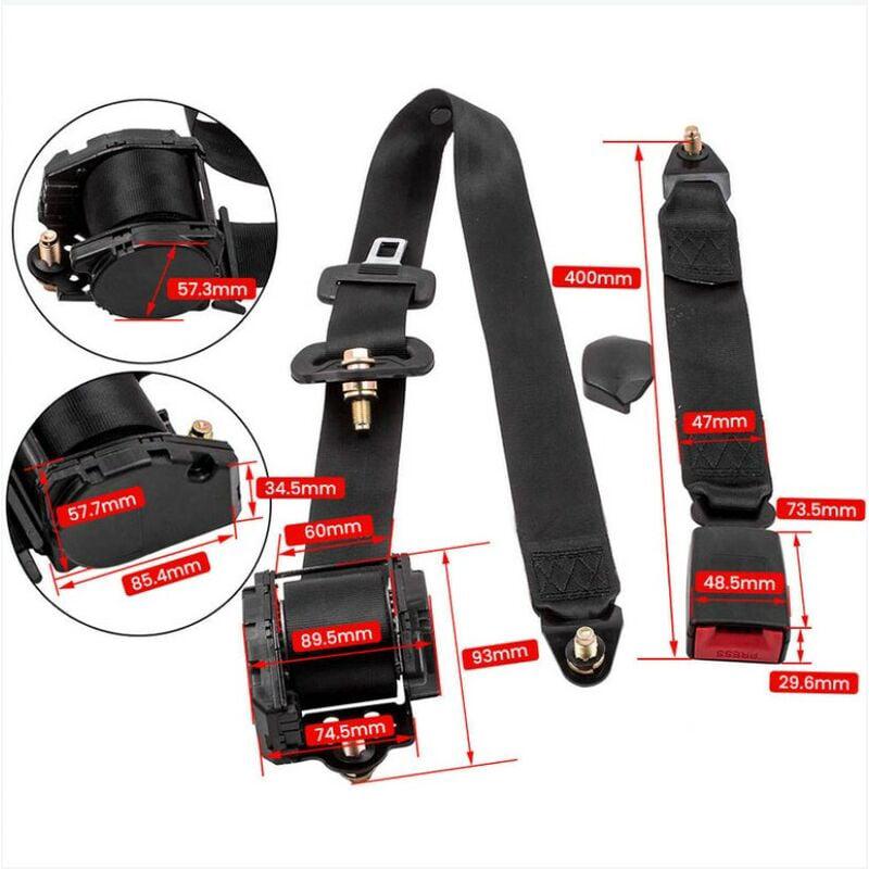 2X Universel 3 Point Rétractable Ceinture de Sécurité Voiture Siège ceinture - 3