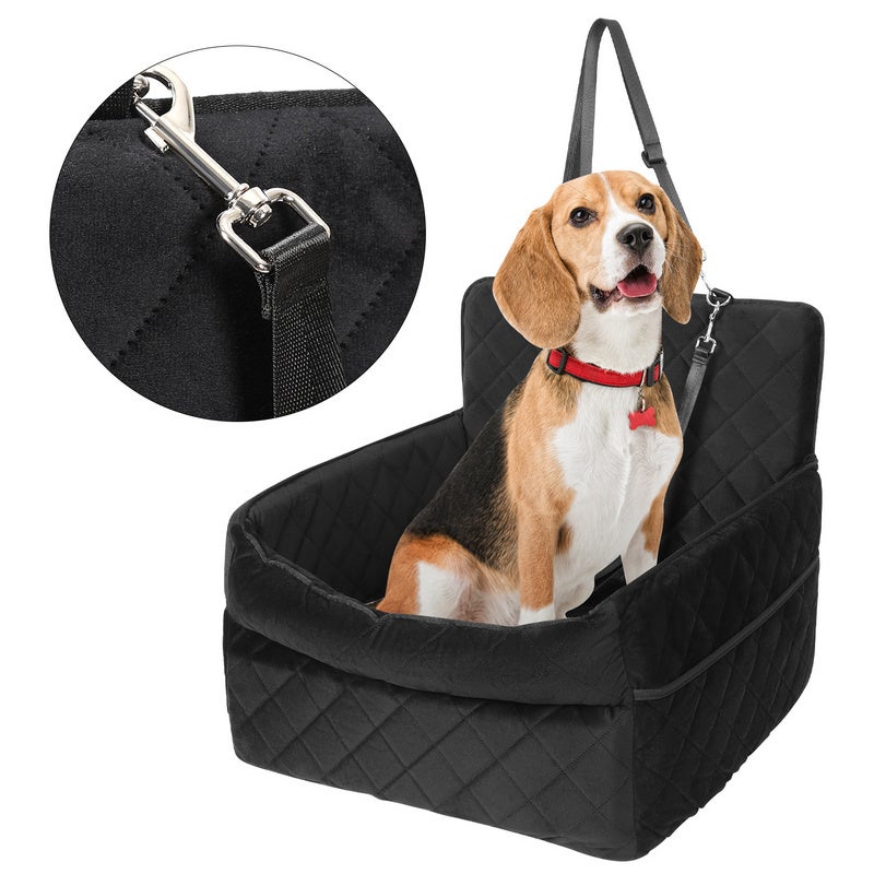 Seggiolino Auto Per Cani Piccola Taglia – Lavabile, Con Guinzaglio A Clip E Tasche, Base Antiscivolo, Adatto Per Auto E Casa (Blu)