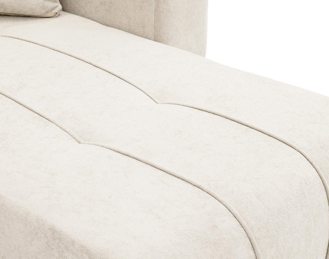 Canapé panoramique 7 places En U en Tissu Beige - NICOLE - Best Mobilier - 7