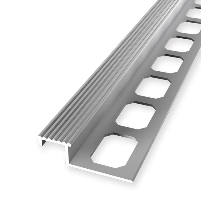 Profil De Finition Aluminium Anodisé Or 10x8.5x1000 Mm - Nez De Marche, Bordure Parquet, à Visser Ou Coller