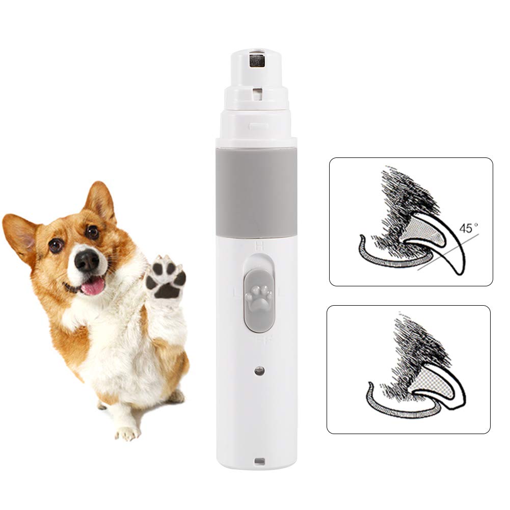 Lima de unhas elétrica para cães, lixa de unhas elétrica para cães e gatos, polidor de unhas para animais de estimação - 3