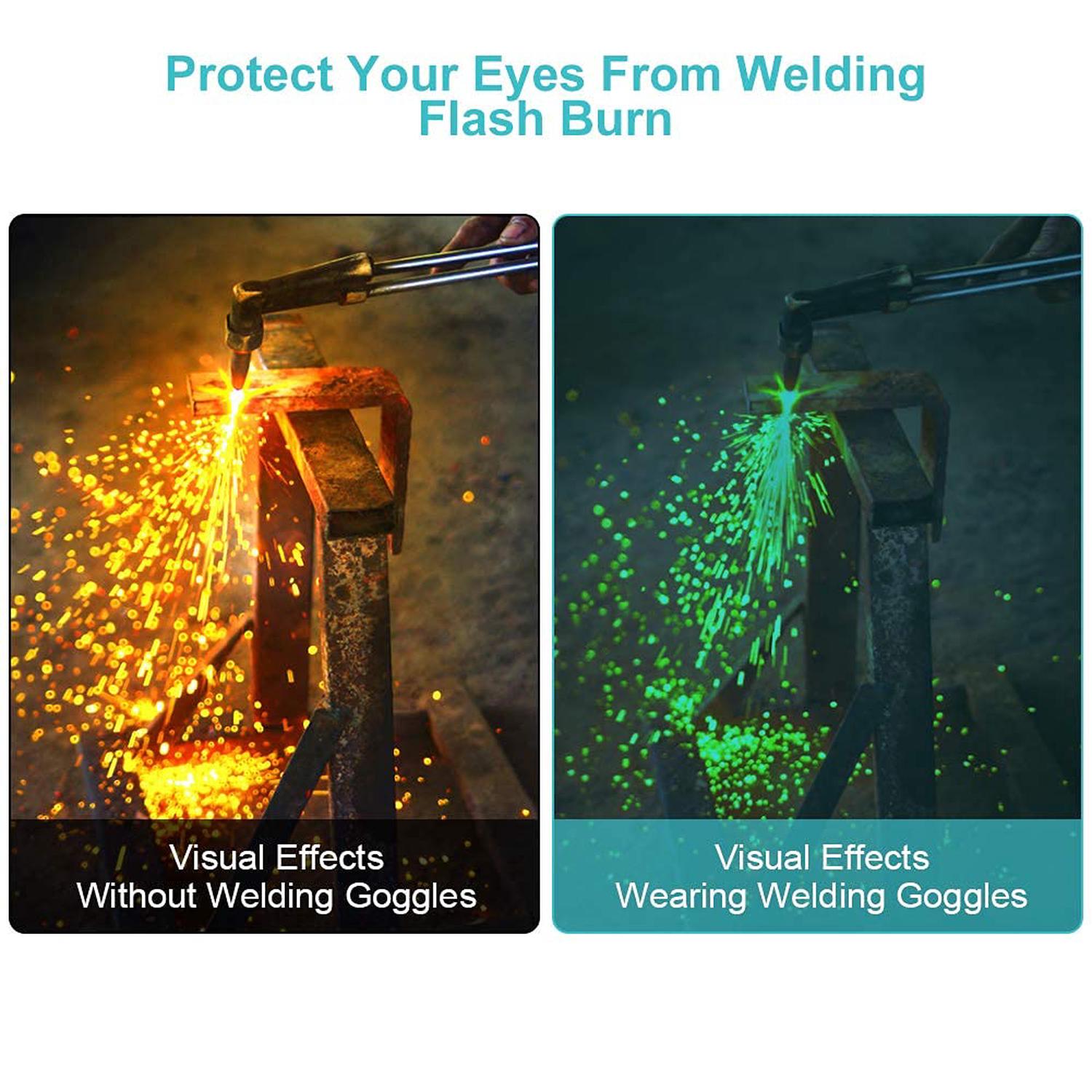 Lunettes de Soudure, Masque de Soudeur Automatique, Auto-assombrissantes Solaires Lentilles Lunettes Soudeur pour Protection des Yeux - 5