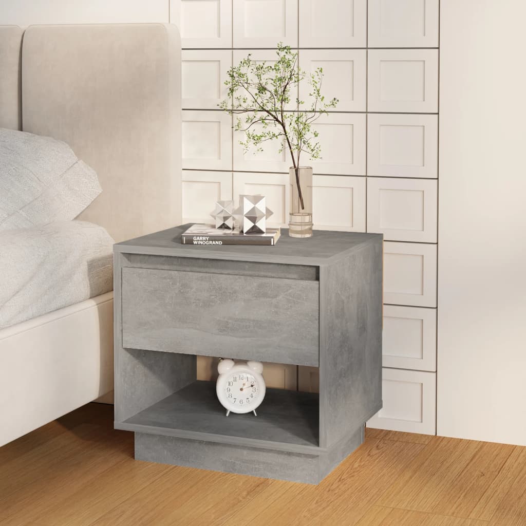 Torana  Mesita De Noche Madera Contrachapada Hormigón 45X34x44 Cm Gris , Leroy Merlin