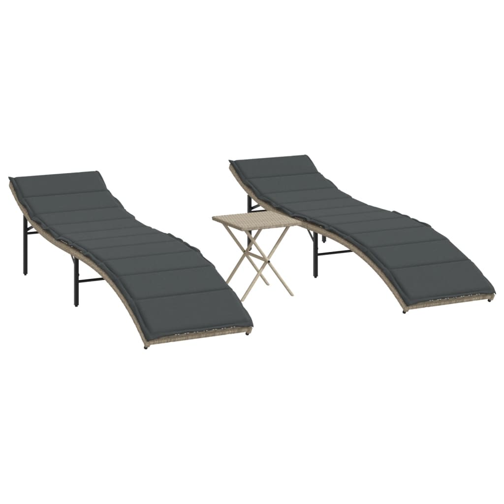 Salotto da giardino set divani con tavolino in rattan grigio | Maisons du Monde