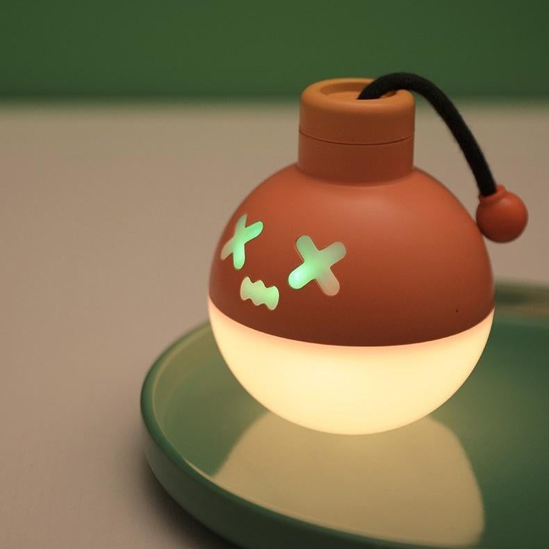 Kolorowa, zabawna lampa stołowa, wisząca lampka nocna, ściemniana, dekoracja świąteczna, odpowiednia do pokoju dziecięcego, pomarańczowa
