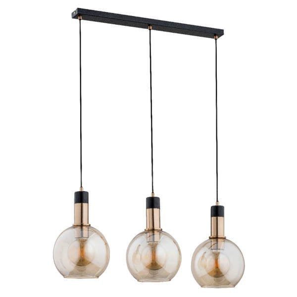 Lampa sufitowa wisząca Maya czarna 3xE27x15W wym: 90 x 75 x 20 cm metal Alfa