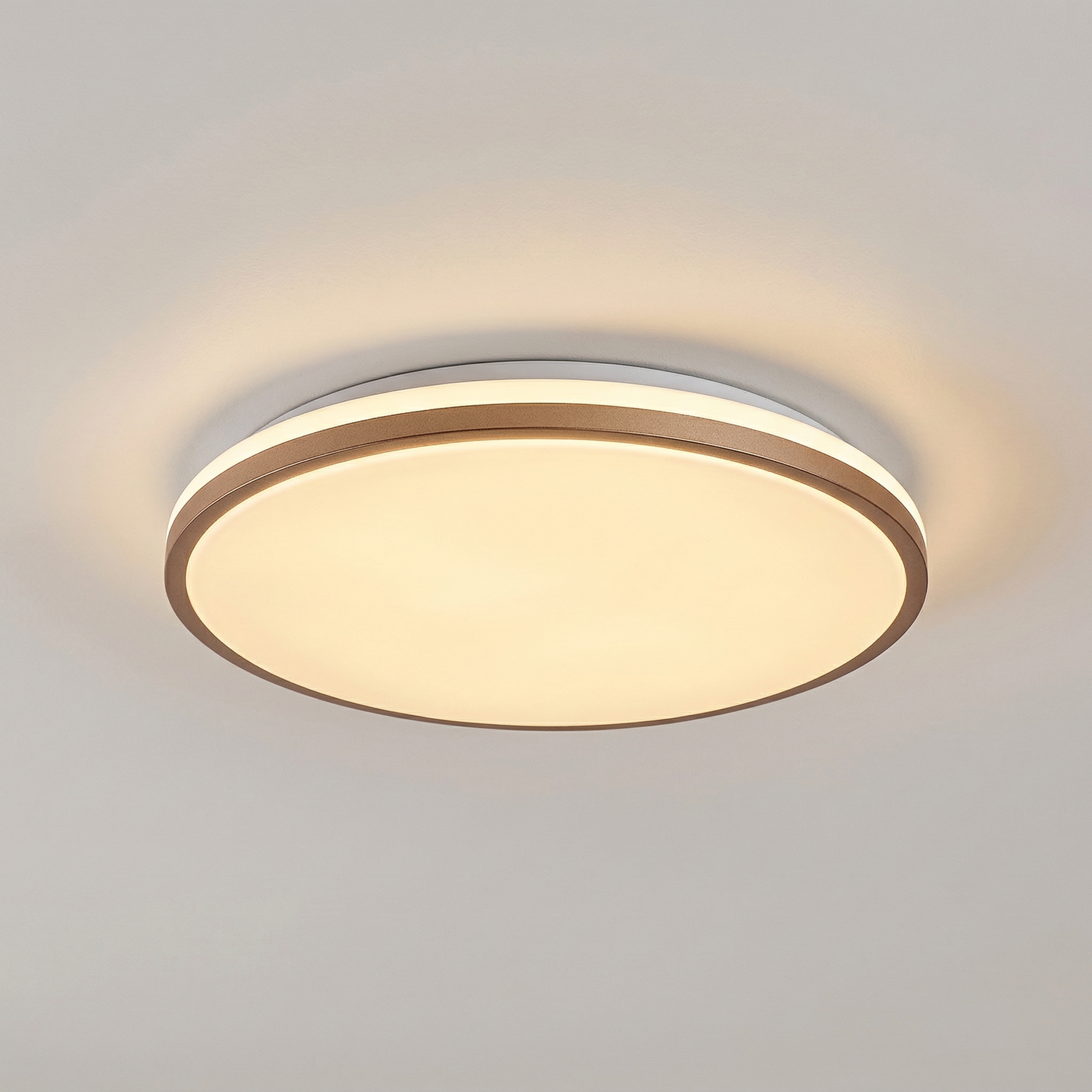 Plafon LED Slava 18W tworzywo sztuczne złoty wym:6x34x34cm IP44 Rabalux