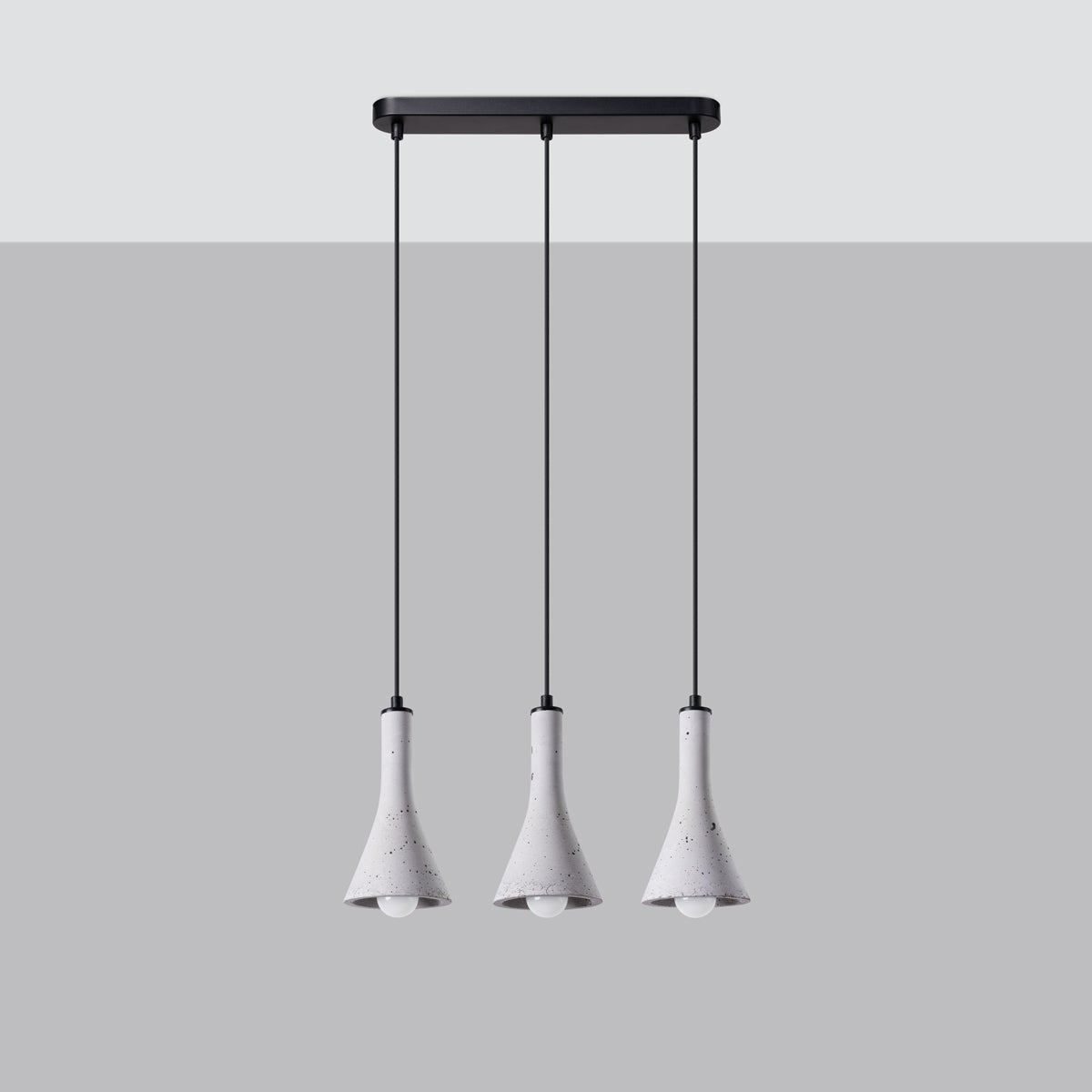 Lampa wisząca LUM 3L beton LED 4000K - 46x12x110cm Sollux