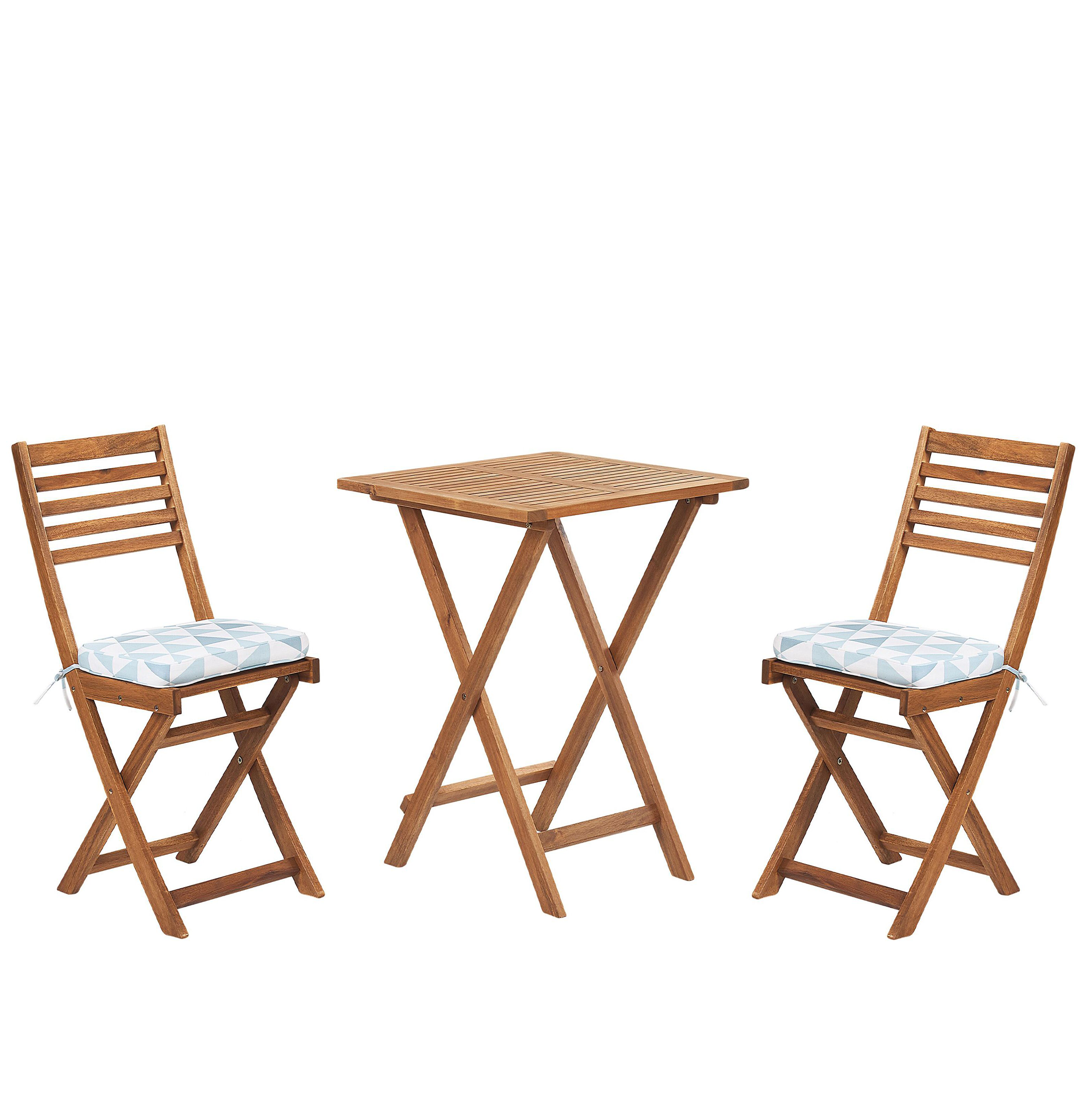 Set mobilier de grădină cu perne Pliabil FIJI Lemn de acacia Albastru
