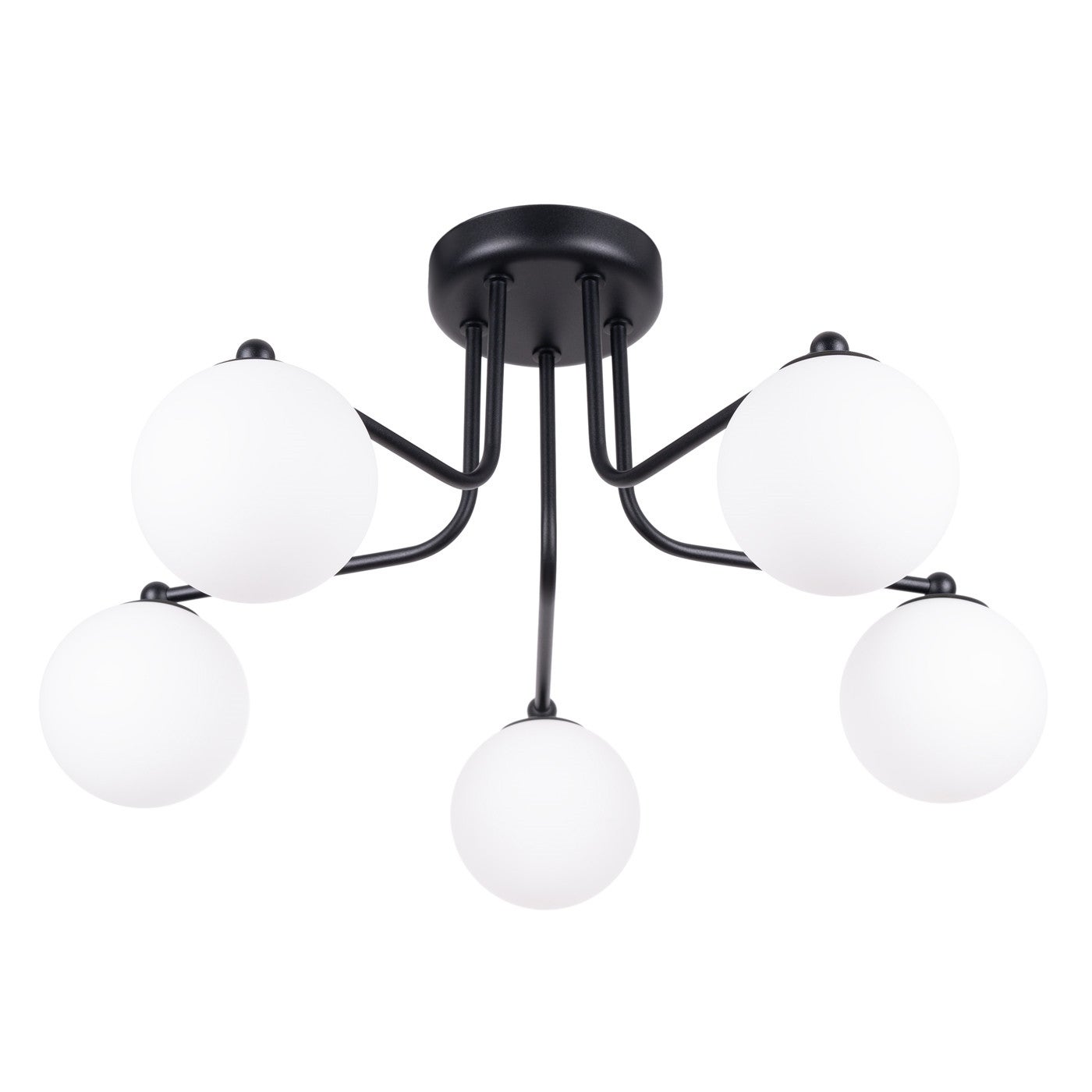 Lampa sufitowa wisząca Astral czarno-biała 5xG9x8W nowoczesna wym: 29 x 58 x 64 cm szkło Sollux Lighting