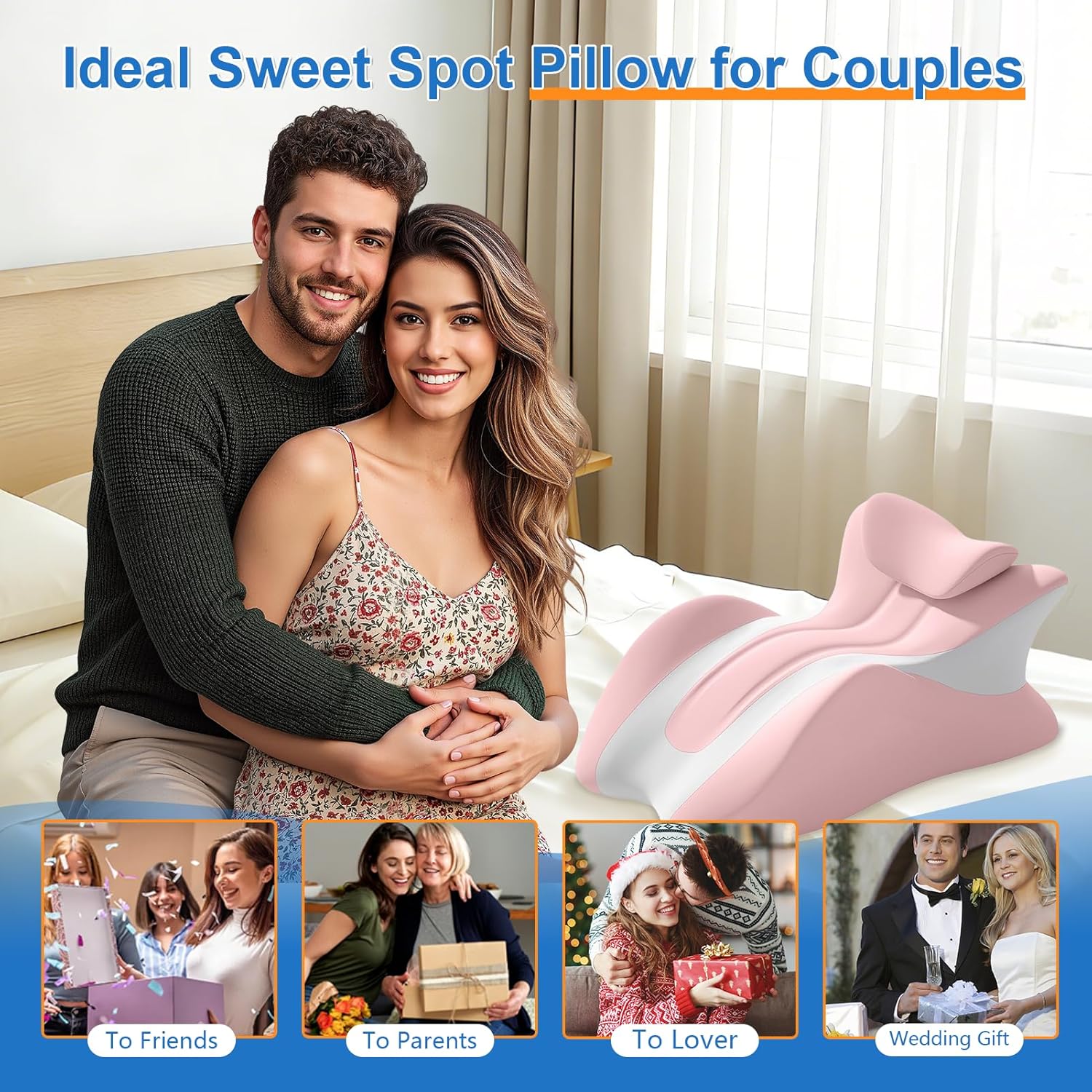 Oreiller ergonomique en mousse à mémoire de forme, oreiller de soutien intime pour couples, oreiller multifonctionnel - 6