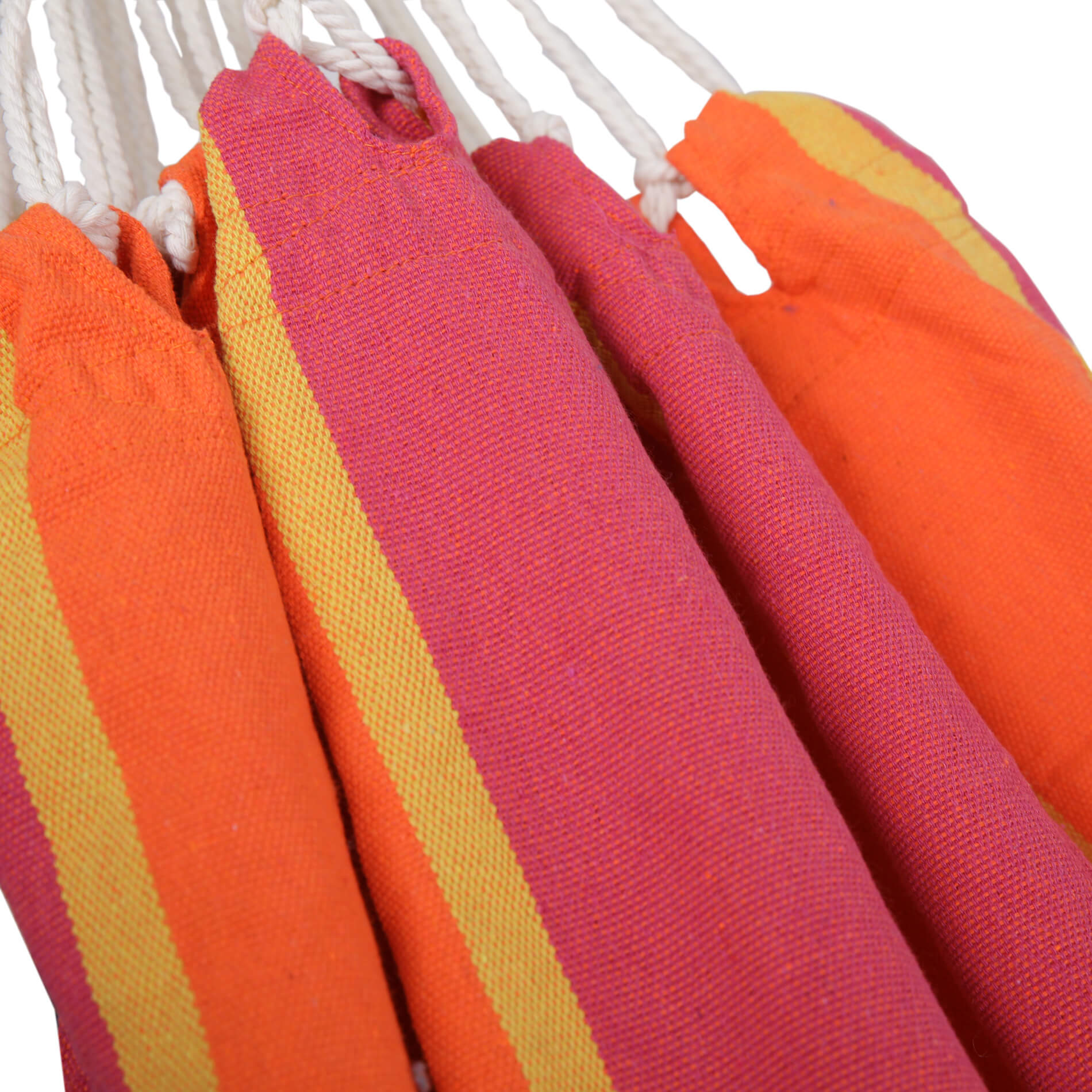 Rebecca Mobili Hamac de Jardin 2 Personnes en Polyester Orange Fuchsia avec Sac de transport 200 kg - 5