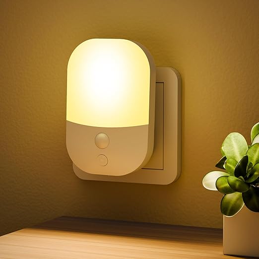 Lampka nocna z czujnikiem zmierzchu, tryb włączania/wyłączania, ciepła, biała lampka nocna dla dzieci, idealna do korytarzy, na schody, do sypialni,