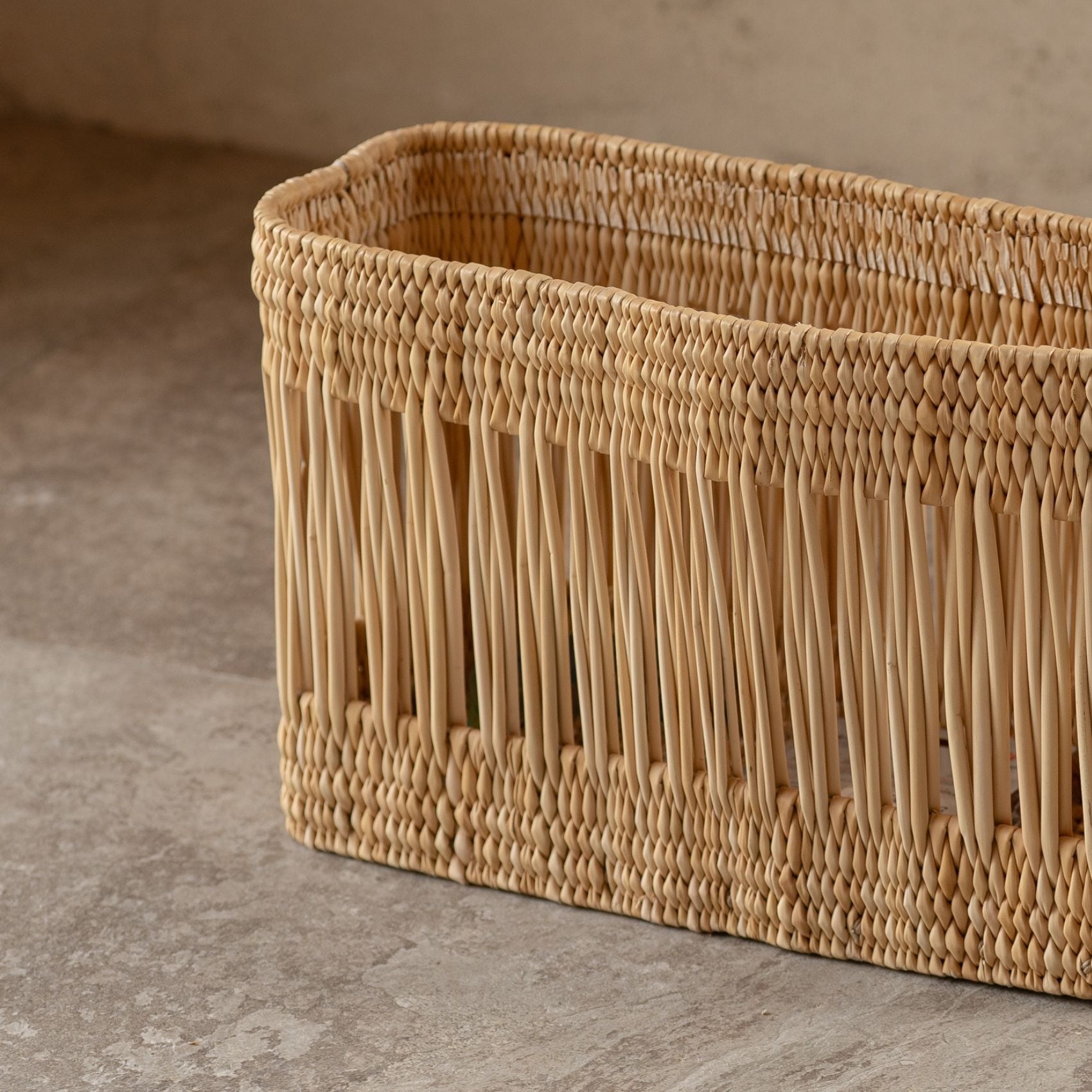 Panier porte-revues ou courriers - Naturel - 40x25 cm - Osier - 4